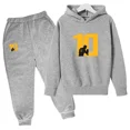 thumbnail image 2 of Conjunto de 2 piezas de sudadera y pantalones con estampado de moda de primavera y otoño para niños de 2 a 12 años, ropa deportiva informal para niñas y niños, 2 of 5