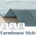 thumbnail image 3 of Linen Textured Valance Curtain Blackout Kitchen Small Drapes for Windows 18 Inch Length Farmhouse Rustic Double Layer Valance for Living Room Laundry Cafe Rod Pocket 1 Panel Blue, 3 of 8