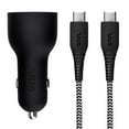 thumbnail image 2 of onn. Fast Charge USB and USB-C 3 FT. Dual-Port Car Charging Kit with 20W Power Delivery, 2 of 4