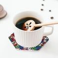 thumbnail image 5 of Lsque Mario Pattern 4" Drink Coasters Set of 4, PVC Leather Absorbent Coasters, Table Coaster Set Decorative Coffee Cup Coasters Housewarming Gift, 5 of 7