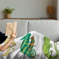 thumbnail image 3 of Salamander Soft Flannel Fleece Throw Blanket, Pattern of Colorful Exotic Reptiles, Cozy Plush for Indoor and Outdoor Use, 70" x 90", White Multicolor, by Ambesonne, 3 of 5