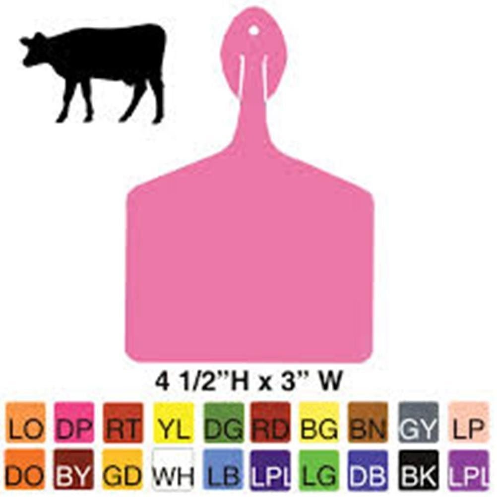 Z-TAG FEEDLOT ONE PIECE Cattle/Cow Blank Ear Tags BLUE 50 Count 