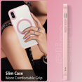 thumbnail image 6 of for iPhone Xs Max Case  with Ring [Compatible with Magsafe], Full Body Protective Cover Slim Shockproof Kickstand Phone Case for Apple iPhone Xs Max 6.5", Pink, 6 of 17