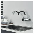 thumbnail image 6 of Chrome Kitchen Sink Faucet, Universal Black Hose Multi-Mode Spout Wall Mount, Cold Hot Water Mixer Kitchen Washbasin Tap, 6 of 12
