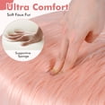 thumbnail image 5 of Giantex Faux Fur Vanity Stool Chair, Round Footstool Ottoman with Metal Legs, Fluffy Chair Footrest, Makeup Stool for Bedroom, 5 of 8