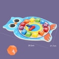 thumbnail image 5 of AURORA TRADE Wooden Clock Vibrant Color Clock Learning Educational Cartoon Animal Shape Digit Clock Puzzle Toy for Children, 5 of 8