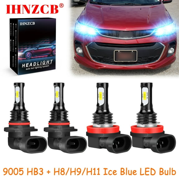 IHNZCB 9005 H8/H9/H11 for Chevy Sonic 2012-2020 Ice Blue Led Headlights Bulb High/Low Beam,HKL,Y03