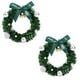 thumbnail image 3 of Mini guirnalda magnética navideña | Decoración festiva para el refrigerador con campanas y estrellas | Pack de 2 coronas de plástico para decorar el hogar y la oficina en Navidad, 3 of 6