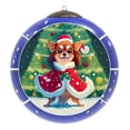 thumbnail image 5 of Handmade Inside-Painted Glass Ornament with Premium Gift Box - Whimsical Winter Pup Blue Design, 5 of 8