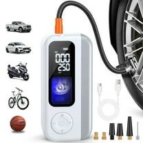 Tire Inflator Portable Air Compressor, Cordless Tire Air Pump with LED Light, 150 PSI Car Tire Air Pump, Electric Tire Inflator for Inflatables, Car, Bike, Motorcycle