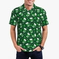 thumbnail image 5 of Yiaed Happy St. Patrick's DayPrint Men's Short Sleeve Polo Shirt,Golf Polo for Men Three-Button Golf Shirt Athletic Casual Collared T-Shirt- X-Large, 5 of 7