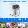 thumbnail image 4 of GIantex Countertop Ice Maker, 26 LBS/24H, 9 Cubes in 6 Mins, Portable Ice Cube Making Machine w/Self-Clean Function, White, 4 of 10