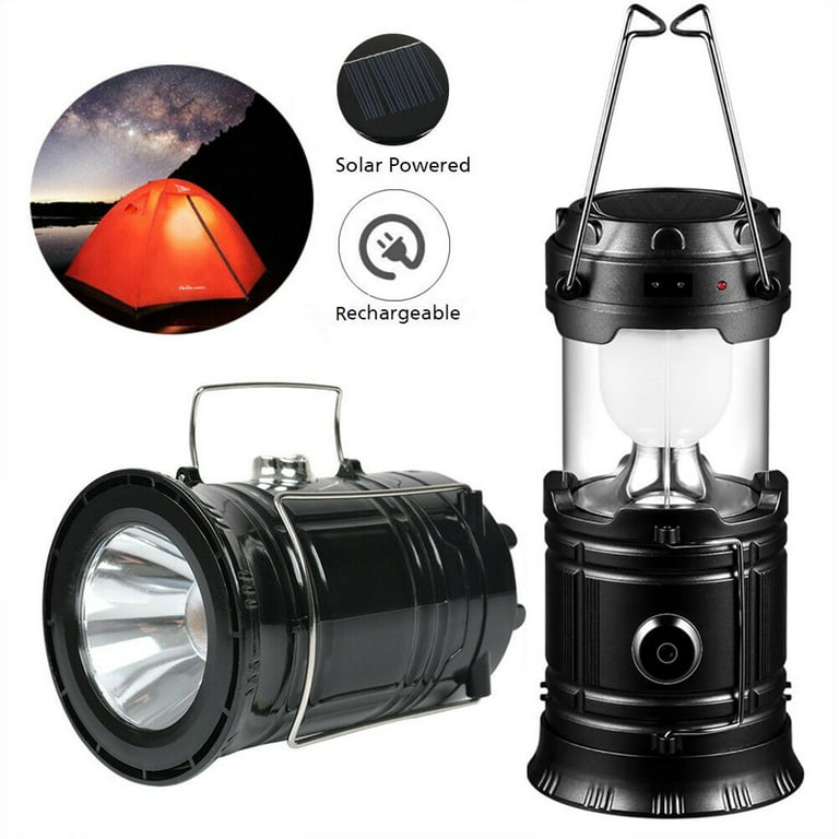 COB Lantern, Camping Solar Lanterns,Lantern Flashlights with Input/Output  Port, USB Rechargeable Emergency Lighting for Hurricane/Earthquake/Power  Outage 