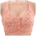 thumbnail image 1 of Brasier sin Varillas Mujer Sujetador sin Aros con Botones Delanteros Estampados para Mujer, Talla Grande, Ropa Interior Extra Grande, 1 of 3