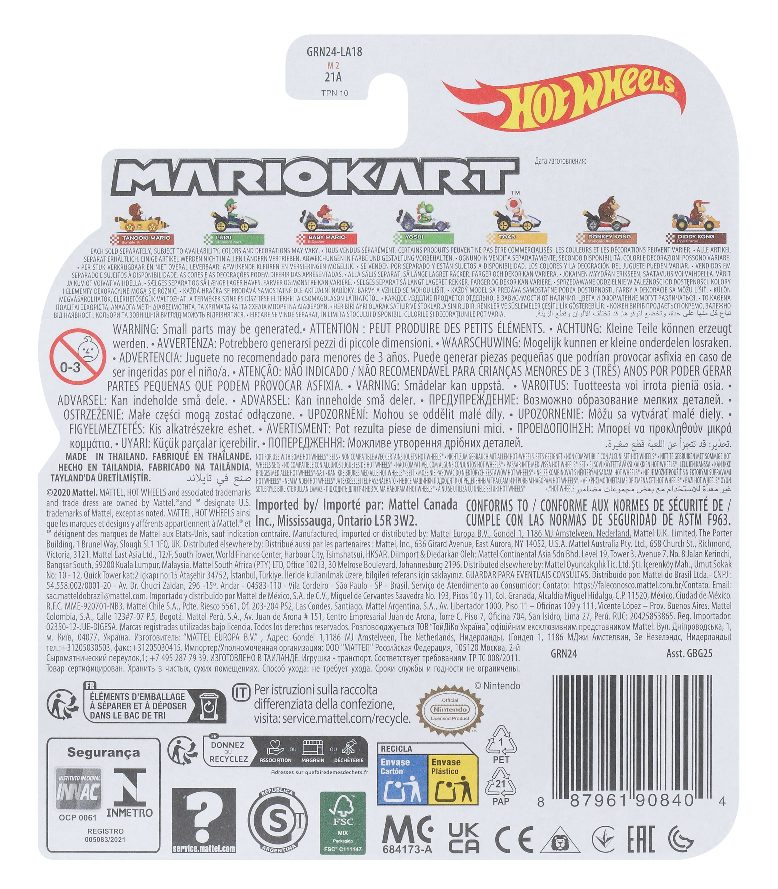 Mini-véhicule Donkey Kong Standard Kart Hot Wheels à l’échelle  1:64