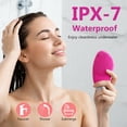 thumbnail image 4 of Electric Silicone Face Scrubber, Facial Cleansing Brush, Rechargeable & Waterproof, Pink, 4 of 9