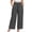 Gray, variant on Womens Flowy Wide Leg Crop Pants High Waist Palazzo Cropped Trousers Casual Summer Loose Fit Beach Pants