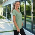 thumbnail image 6 of SUNBS Womens Short Sleeve V Neck Tee Shirts Casual Summer Tops for Women Casual Blouses, 6 of 7