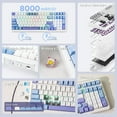 thumbnail image 3 of AULA F99 WIRELESS MECHANICAL KEYBOARD, 96% LAYOUT, HOT SWAPPABLE WITH PRE-LUBED LINEAR SWITCHES, TRI-MODE CONNECTIVITY, RGB BACKLIT, GASKET STRUCTURE (BLUE & WHITE), 3 of 9