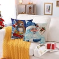 thumbnail image 3 of Christmas Pillow Covers 20x20 Set of 4 Xmas Throw Pillows Christmas Snowman Santa Pillow Cases Winter Holiday Pillow Covers Home Outdoor Sofa Couch Cushion Covers for Christmas (20 by 20), 3 of 6