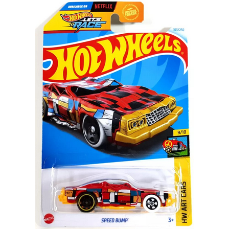 Hot Wheels Speed Bump 163/250 Red HW Art Cars 9/10