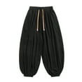 thumbnail image 5 of Wide-Leg Pants Male Baggy Jogger Loose Harem Pants Vintage Style Trousers Black XXXXXL, 5 of 5