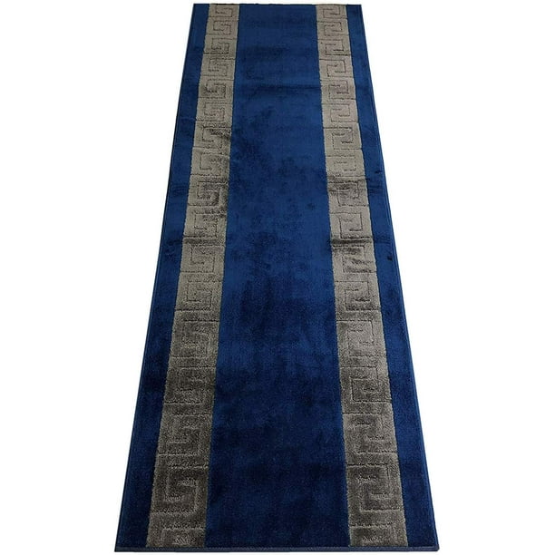 Custom Size Runner Rug Meander Greek Key Design Cut to Size Rug Runner