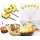 thumbnail image 2 of 100 piezas de palillos de bambú para frutas, palillos de cóctel elegantes, palillos de dientes para aperitivos, plátano, 2 of 2