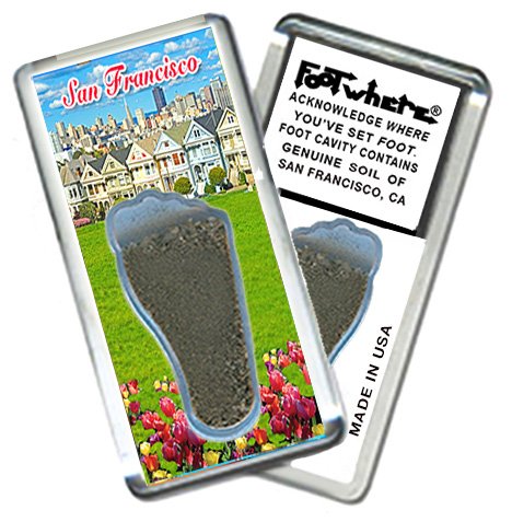 San Francisco FootWhere Souvenir Fridge Magnets. (SF200 - Assorted)