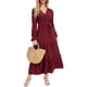 thumbnail image 1 of Vestido túnica de mujer de manga larga con cuello en V, elegante vestido informal de lunares suizos, vestido de cóctel de otoño e invierno, vestido de fiesta con cinturón, 1 of 6