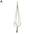 thumbnail image 5 of Braided Rope Hanging Basket Flax Woven Plant Holder For Indoor Outdoor Garden Storage, 5 of 8