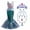 A Dress with Accessories, variant on KAWELL Mermaid Costume Dress for Toddler Girls Cosplay Ariel Outfit Halloween Birthday Party Dress Up