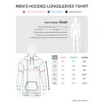 thumbnail image 6 of Hat and Beyond Men's Double Layer Hooded Hybrid Long Sleeve Tee Shirt, 6 of 6