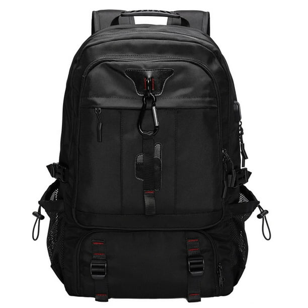 Escalada al aire libre para hombres Mochila multifuncional informal de gran capacidad Viaje Viaje de negocios Bolso de hombro doble Impermeable Resistente al desgaste Transpirable,Negro,50L