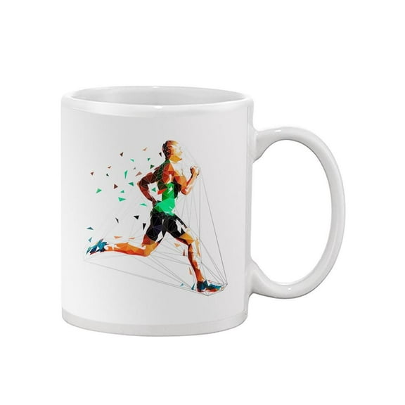 Geometric Running Man Design. Mug Unisex's -Image by Shutterstock