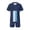 Navy, variant on Loopsun Kids Boys Girls Summer Sets Fast Dry Training Short Sleeve Pocket Shorts Sets
