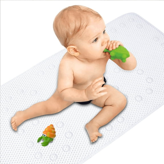 Ray Star Bathtub Mat Non-Slip Shower Mats for Tub, 36×17 Inch, Bath Mat for Tub with Suction Cups and Drain Holes, Washable, Soft on Feet, Easy Clean