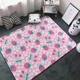 thumbnail image 3 of Cute Berry Strawberry Flower Shaggy Area Rug, Rugs for Living Room Bedroom Non Slip Door Mat Indoor Carpet Machine Washable Nursery Home Decor Floor Mats for Entryway 60x39in-#, 3 of 5