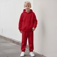 thumbnail image 2 of Gibobby Toddler Boy Clothes Fall Winter Outfit Boys Winter Warm Outfit Set 2Pcs Plaid Outfits Top + Pants Set Home Wear Kids Clothing(4-5 Years,Brick Red), 2 of 9