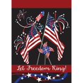 thumbnail image 1 of Let Freedom Ring Flags Patriotic Night Sky 13 x 18 Rectangular Small Garden Flag, 1 of 3