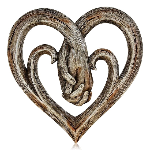 Escultura en forma de corazón sweethay artesanía rústica decoración para fiesta de boda Mano 1 Pc