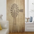thumbnail image 6 of Country Windmill Sheer Curtains 54 Inches Long, Farmhouse Vintage Rustic Farm Barn Light Filering Curtains, Breathable Simi Curtain Privacy Drapes for Kitchen Bathroom Nursery Small Window Treatment, 6 of 9