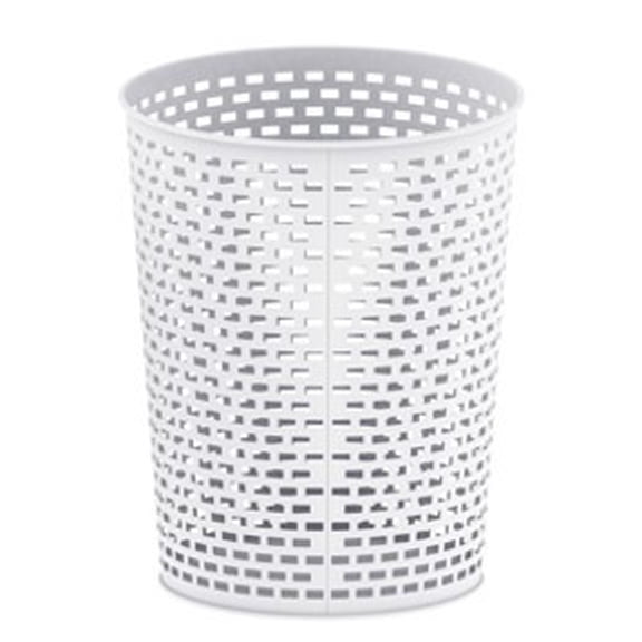 Mainstays White Metal Wastebasket