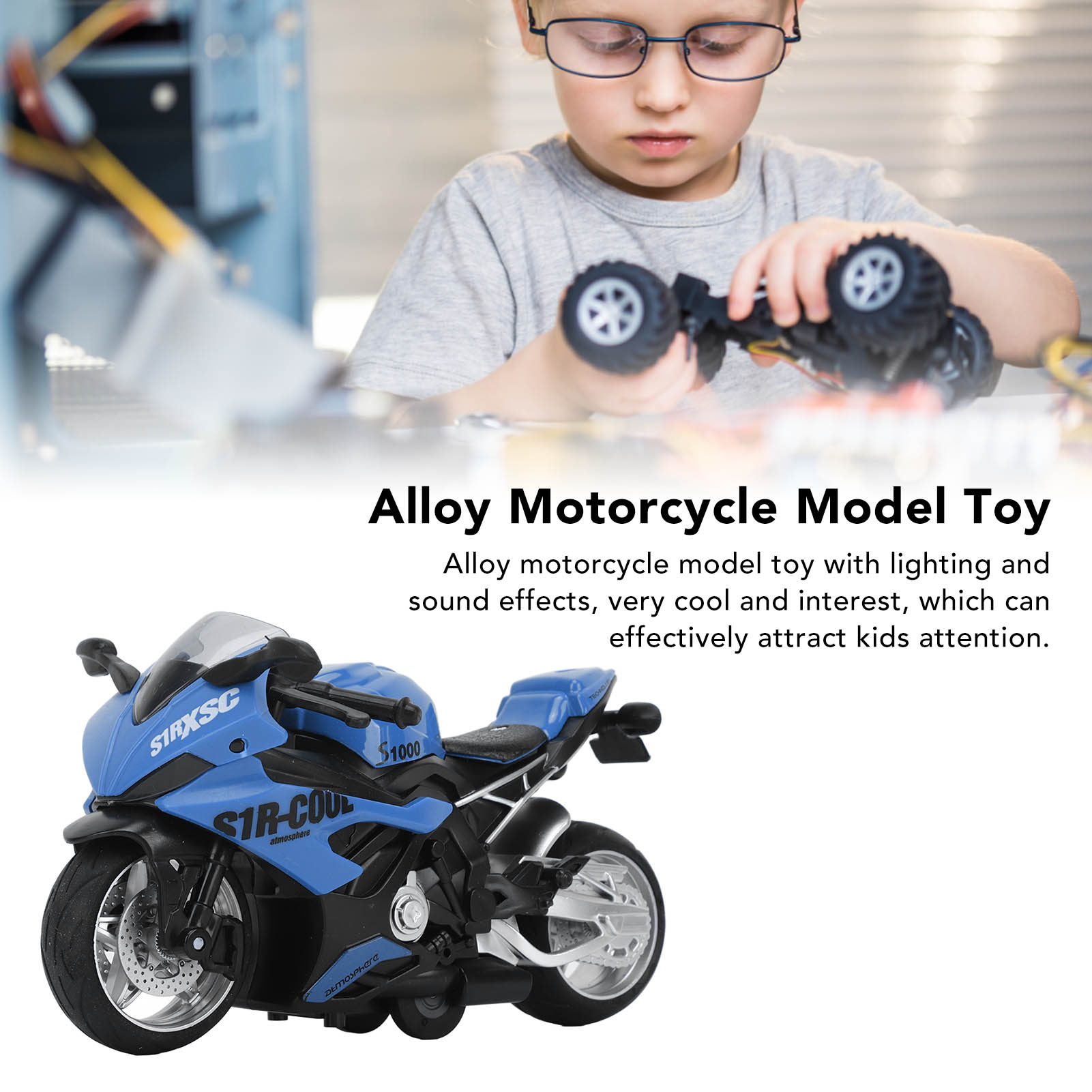 2 Mini Motos Alliage - Modèles Rétro Pour Collection Ou Jouet (Vert + Bleu)