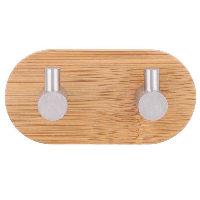 Colgador de gancho doble de acero inoxidable para cocina, baño, pared, puerta, toalla, bolsa de ropa