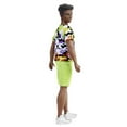 thumbnail image 4 of Barbie Ken Fashionistas Doll #123, Broad with Black Curly Hair in Multi-Colored Shirt & Shorts, 4 of 7