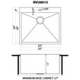 thumbnail image 2 of Stegmeier RVU6015 Silver Stainless Steel 22" x 12" Laundry Utility Sink, 2 of 7