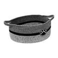 thumbnail image 2 of Cesta tejida de cuerda vacía, contenedor de organización, cesta de regalo rectangular para el hogar, juguete para gatos Negro Gris, 2 of 9