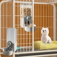 thumbnail image 1 of Automatic Hanging Pet Water Dispenser | Extra Large Capacity Dog Cat Drinker Feeder | Transparent Removable Plastic Bowl | Adjustable Flow | Clip Mount Cage Attachment | 24x11.5x15.5cm | Gray/Blue, 1 of 6