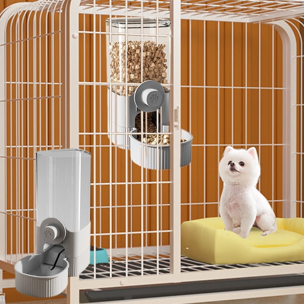 Bebedero colgante para gatos, bebedero para perros, jaula colgante, comedero automático para mascotas